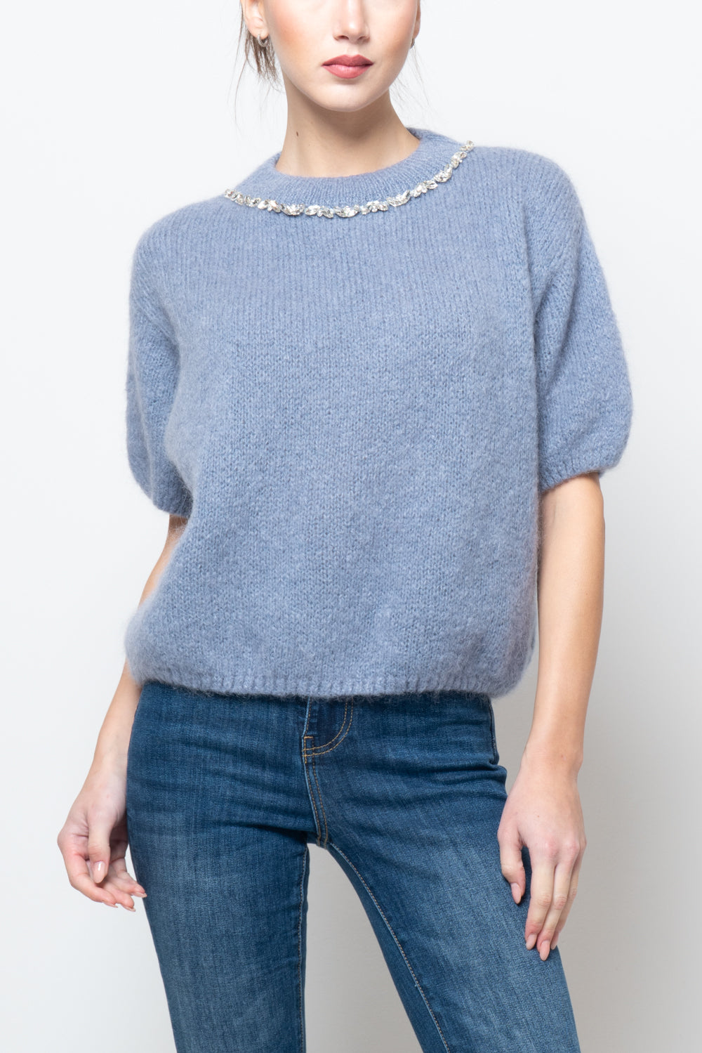 Maglia manica corta gioiello