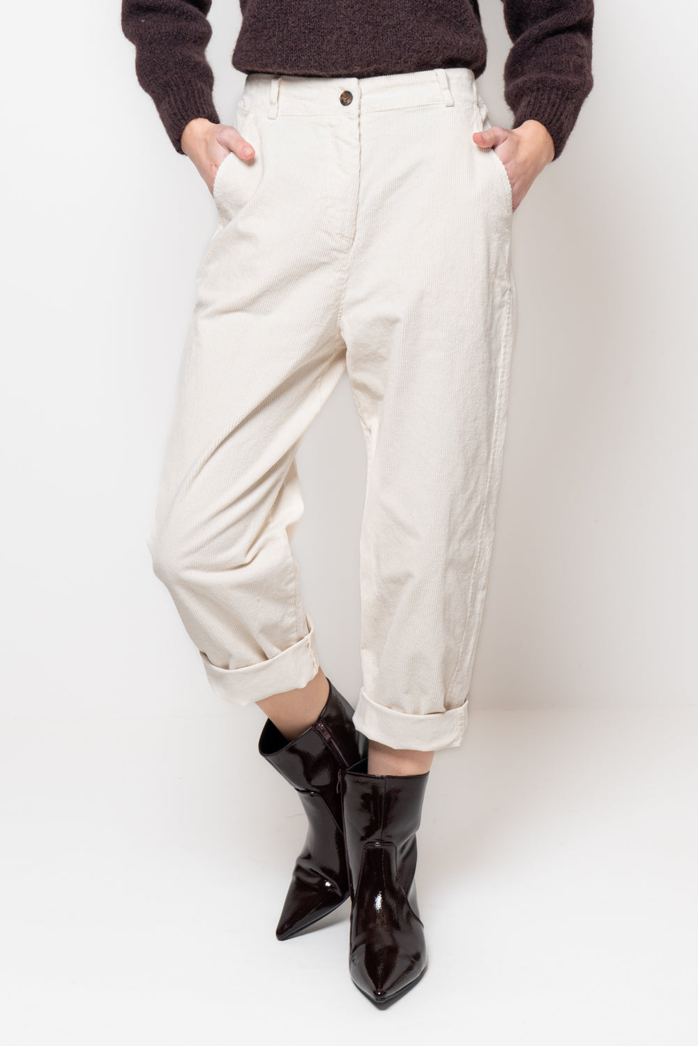 Pantaloni baggy in velluto