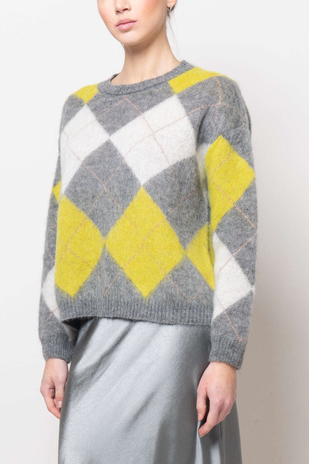 Maglia a rombi garzata