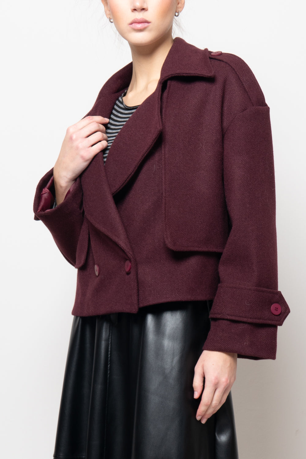 Giubbotto doppiopetto crop