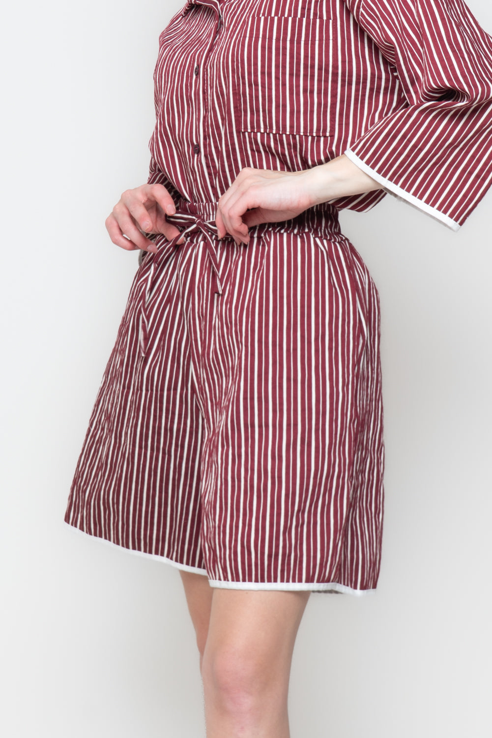 Shorts a Righe con Coulisse