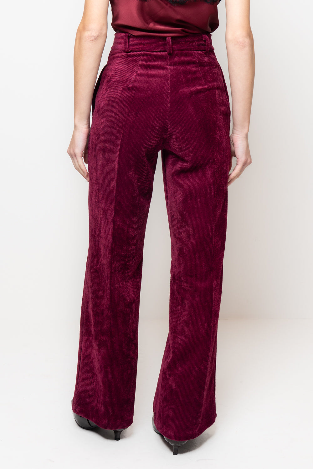 Pantaloni in velluto a palazzo