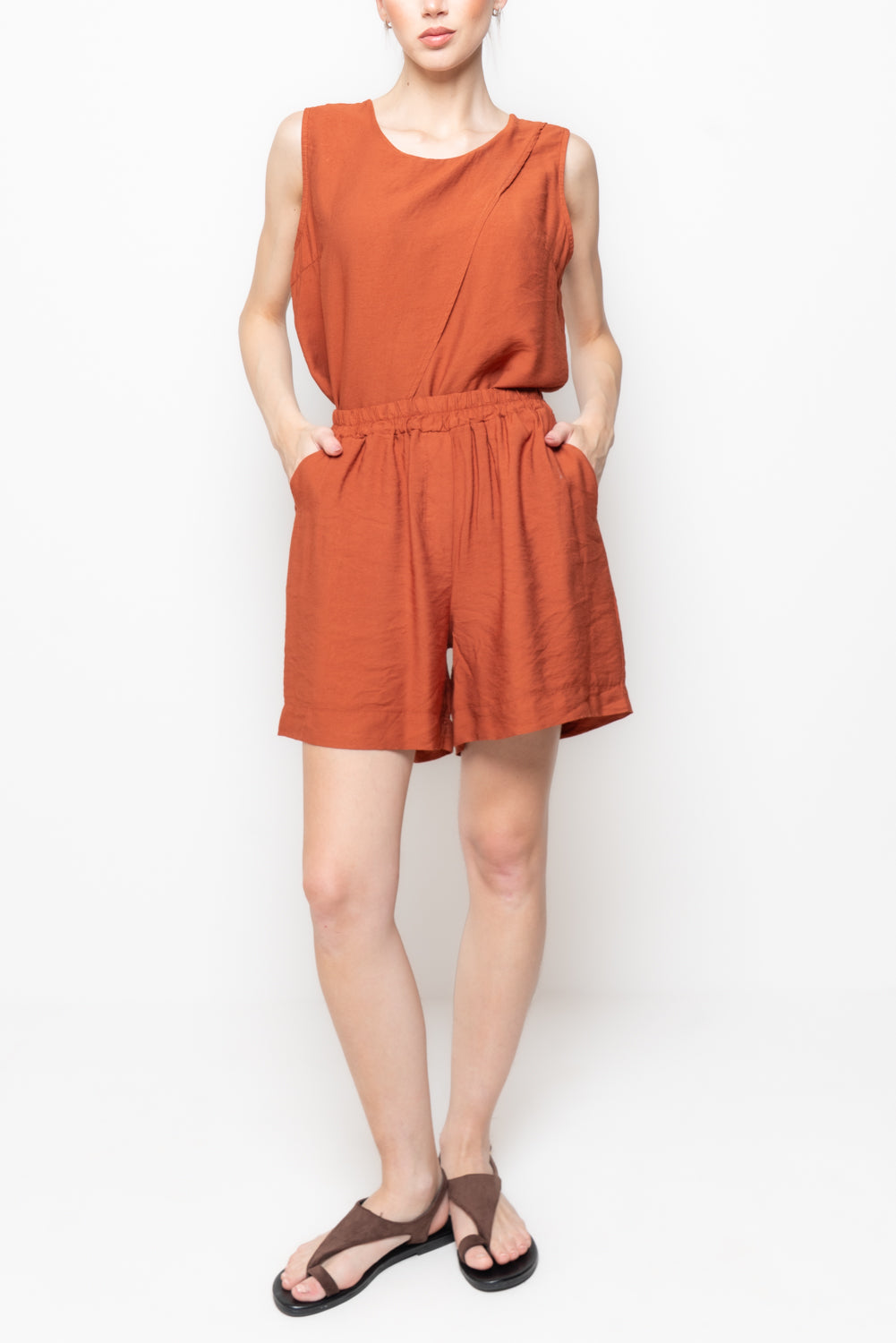 Shorts Fluidi con Elastico in Vita
