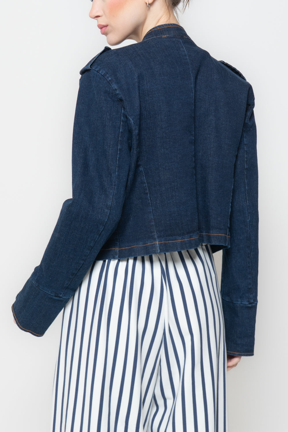 Giacca in Denim in Stile Napoleone