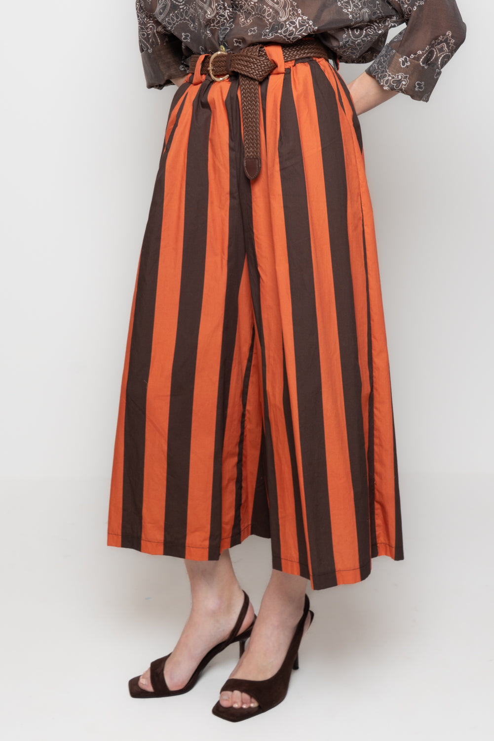 Gonna Pantalone a Righe Verticali