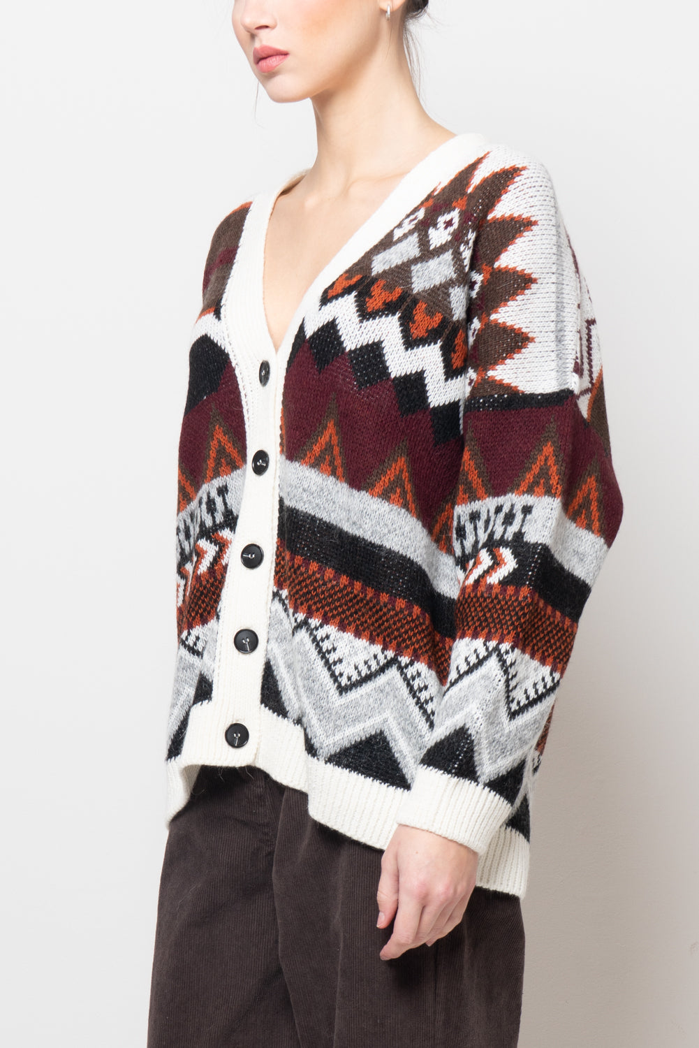 Cardigan fantasia etnica