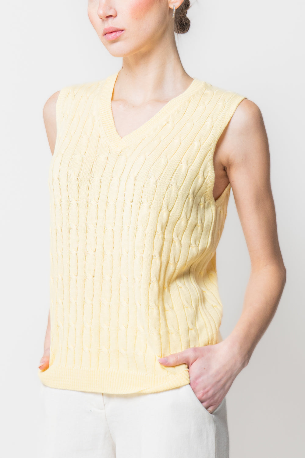 Gilet in Maglia a Trecce