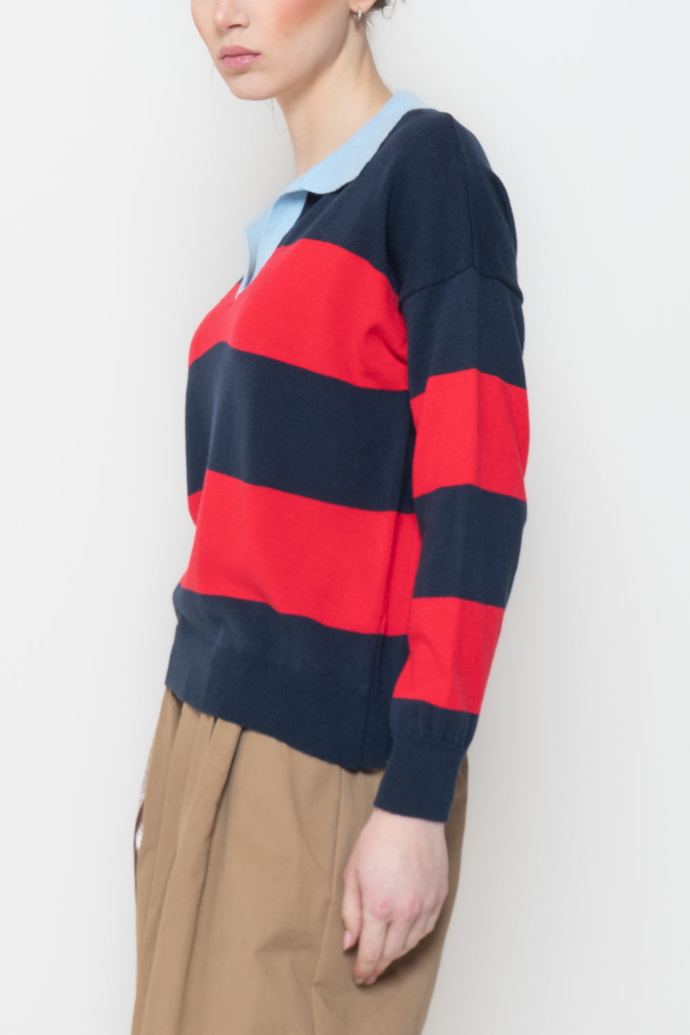 Polo in Maglia a Righe