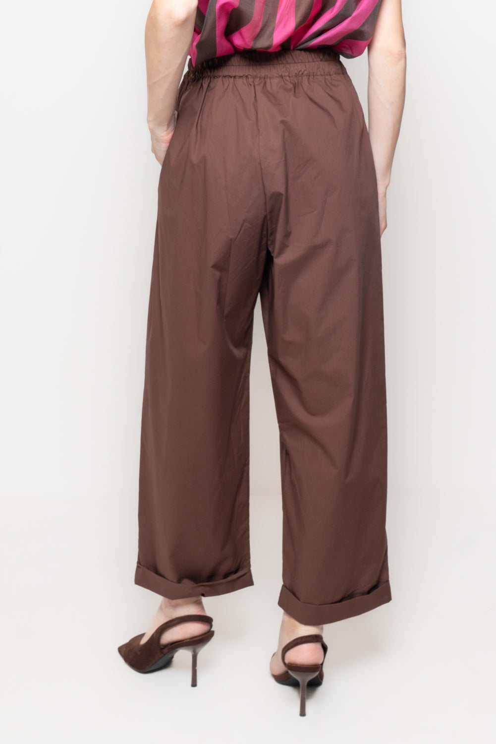 Pantaloni larghi in cotone