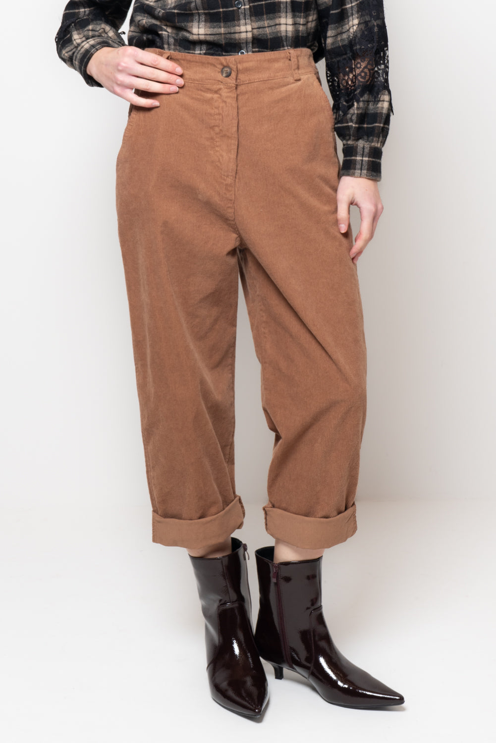 Pantaloni baggy in velluto