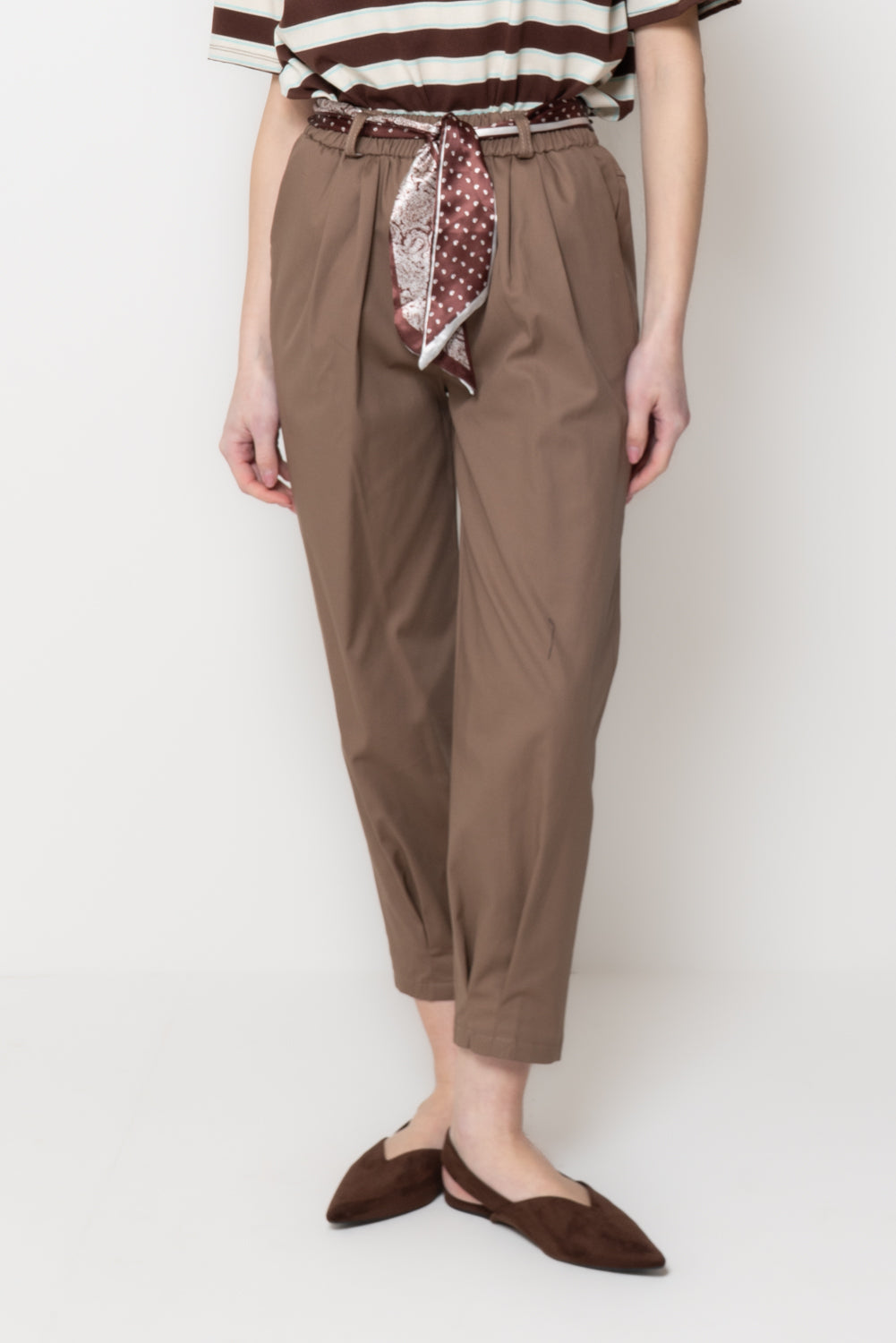 Pantaloni con Cintura Foulard