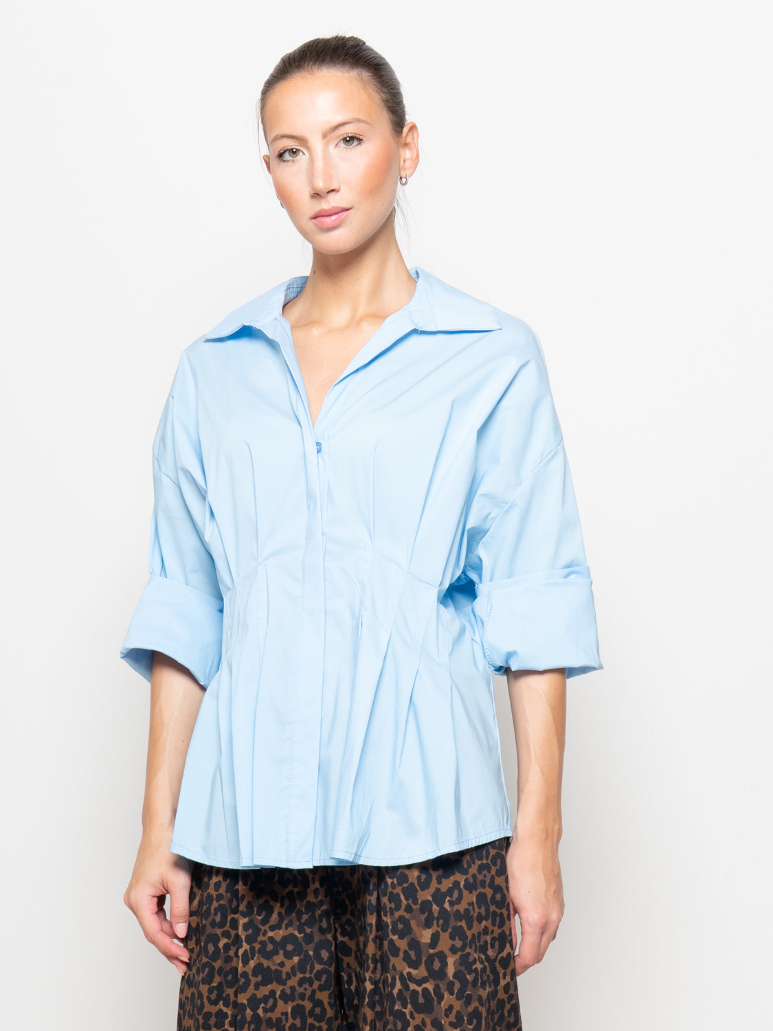 Camicia con vita arricciata