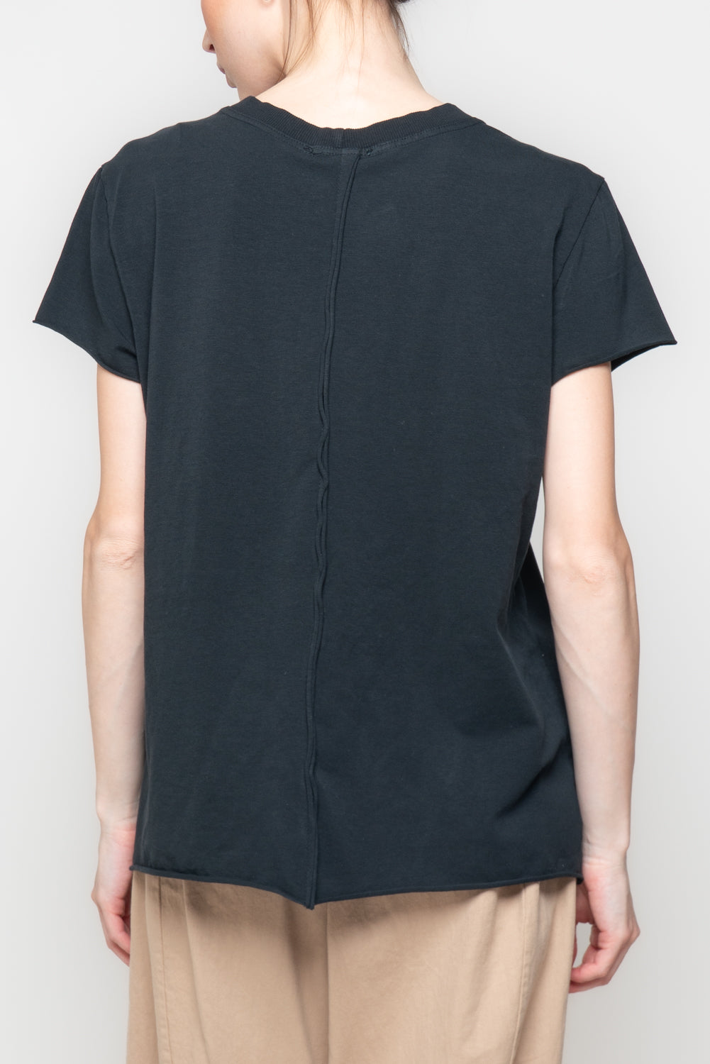 T-shirt Basica con Dettaglio Spalla