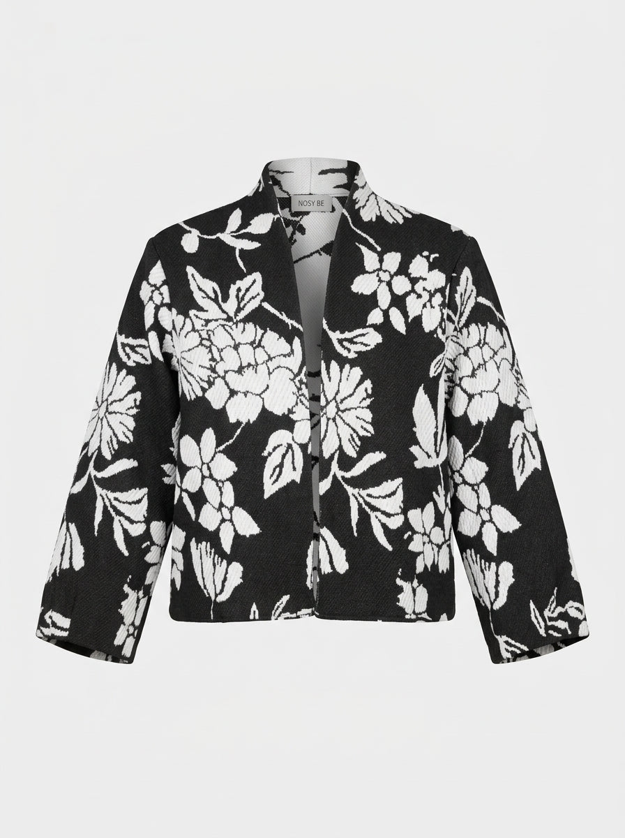 Kimono in maglia fantasia jacquard