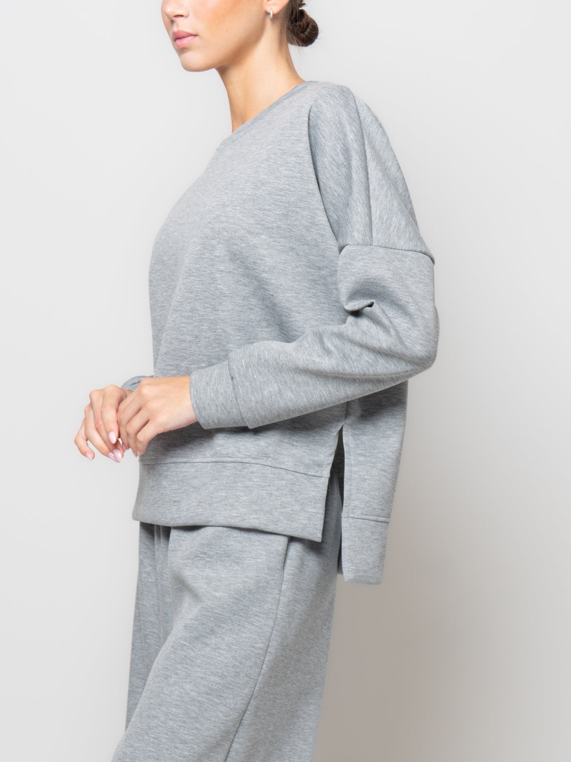 Felpa in neoprene con spacchi laterali