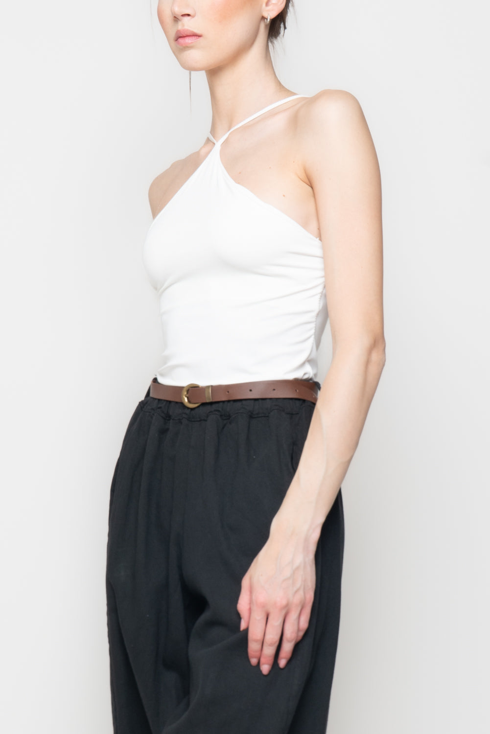 Body Elasticizzato con Spalline Incrociate