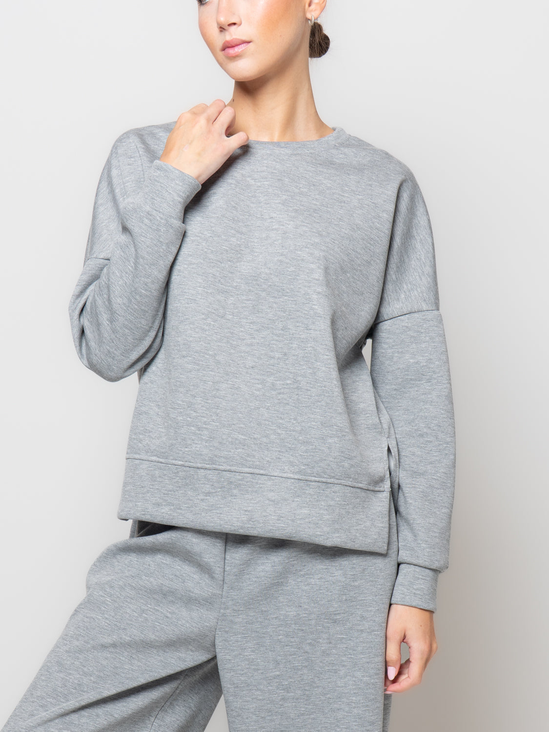 Felpa in neoprene con spacchi laterali