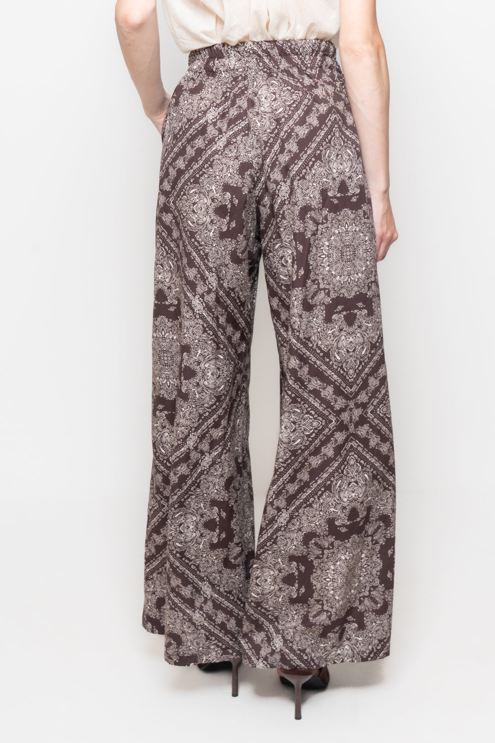 Pantaloni a palazzo fantasia bandana