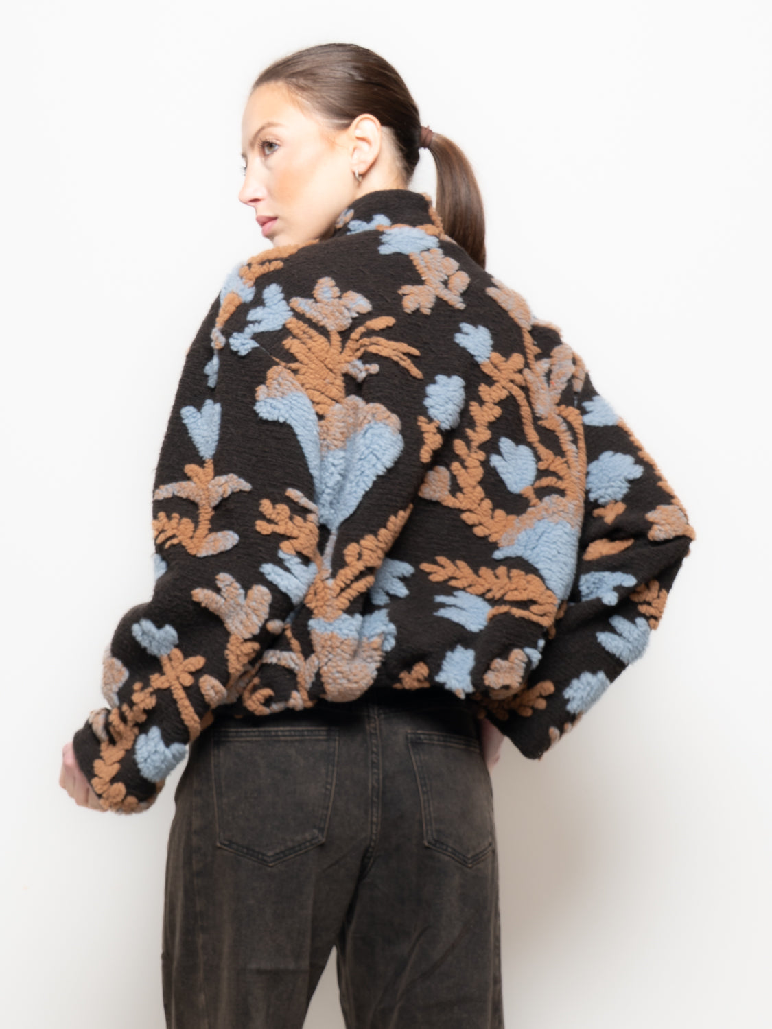 Bomber con motivo floreale