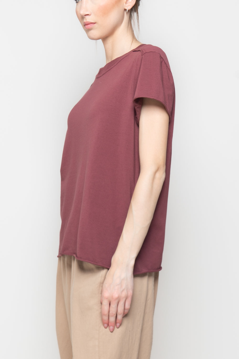 T-shirt Basica con Dettaglio Spalla
