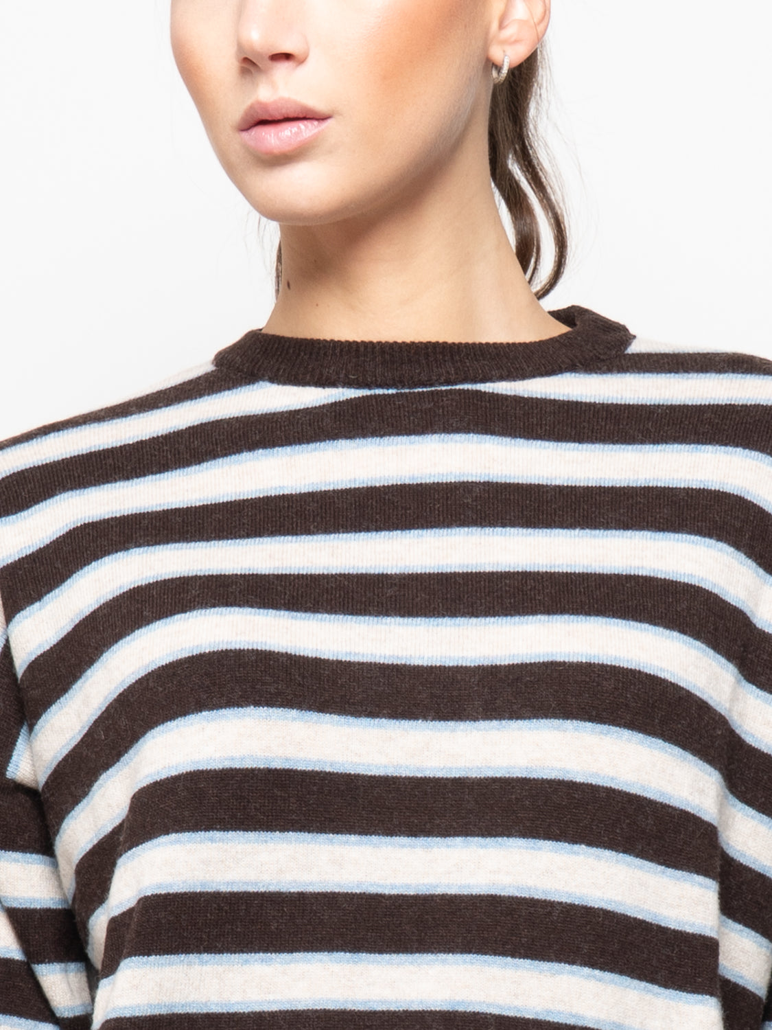 Maglia a righe misto cashmere