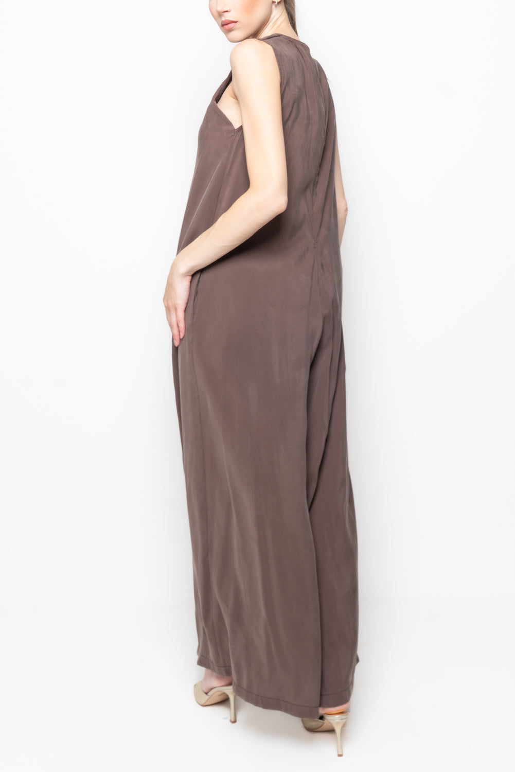 Tuta Intera Incrociata con Pantalone Wide Leg