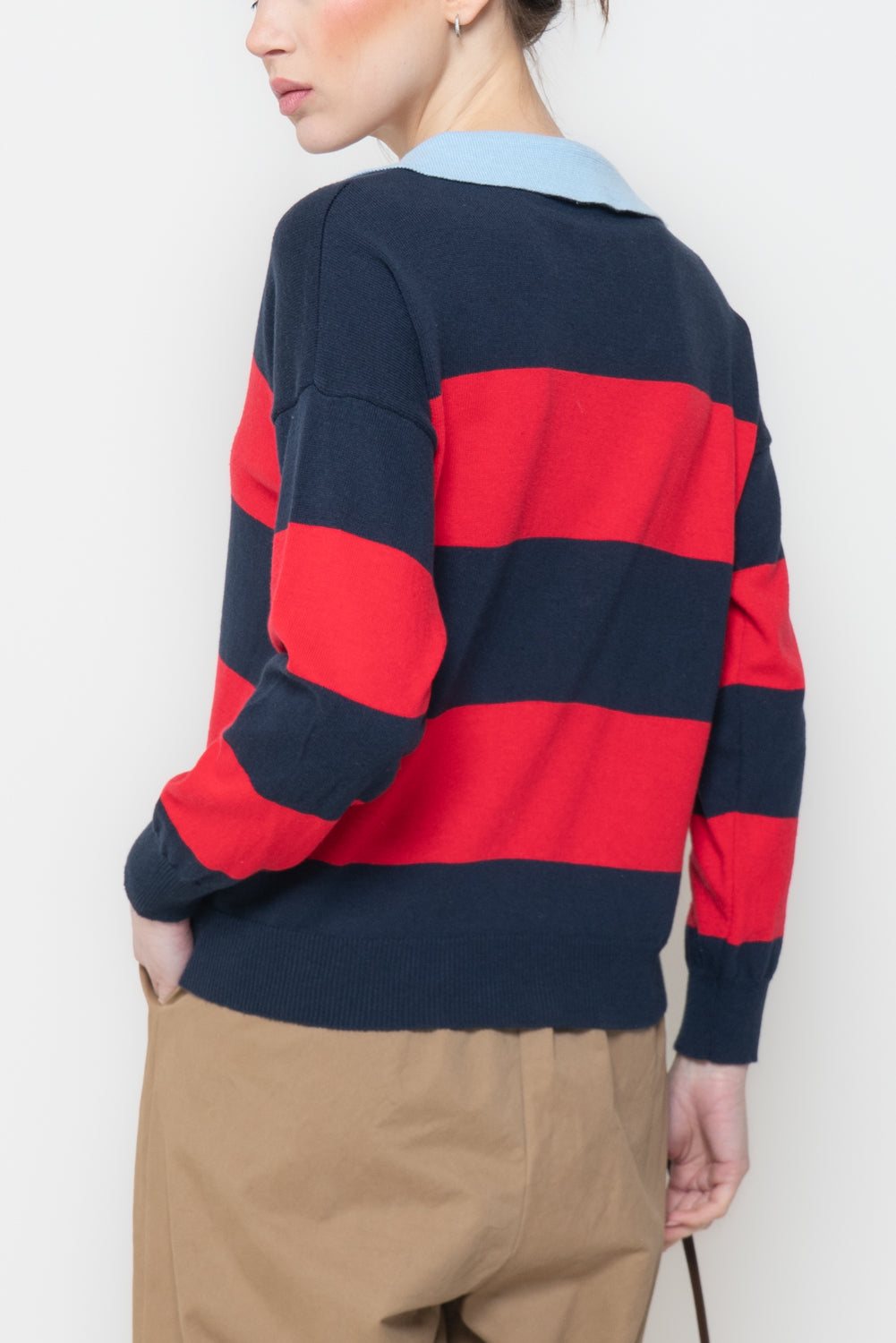 Polo in Maglia a Righe