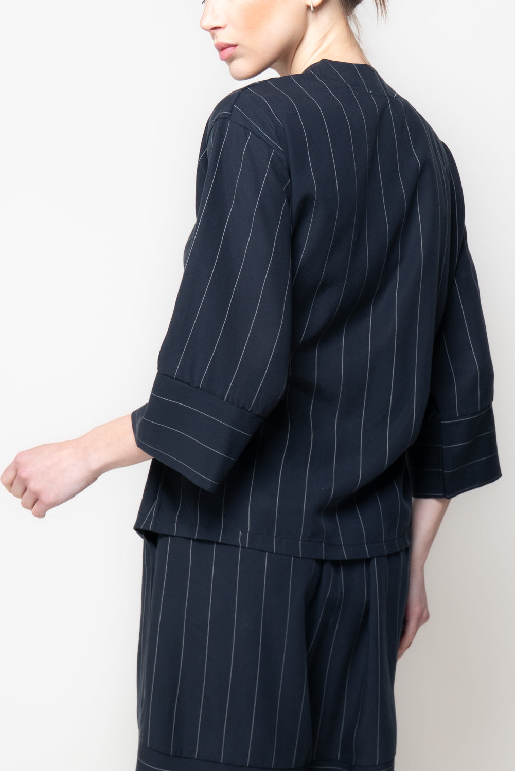 Blusa a Portafoglio Gessata