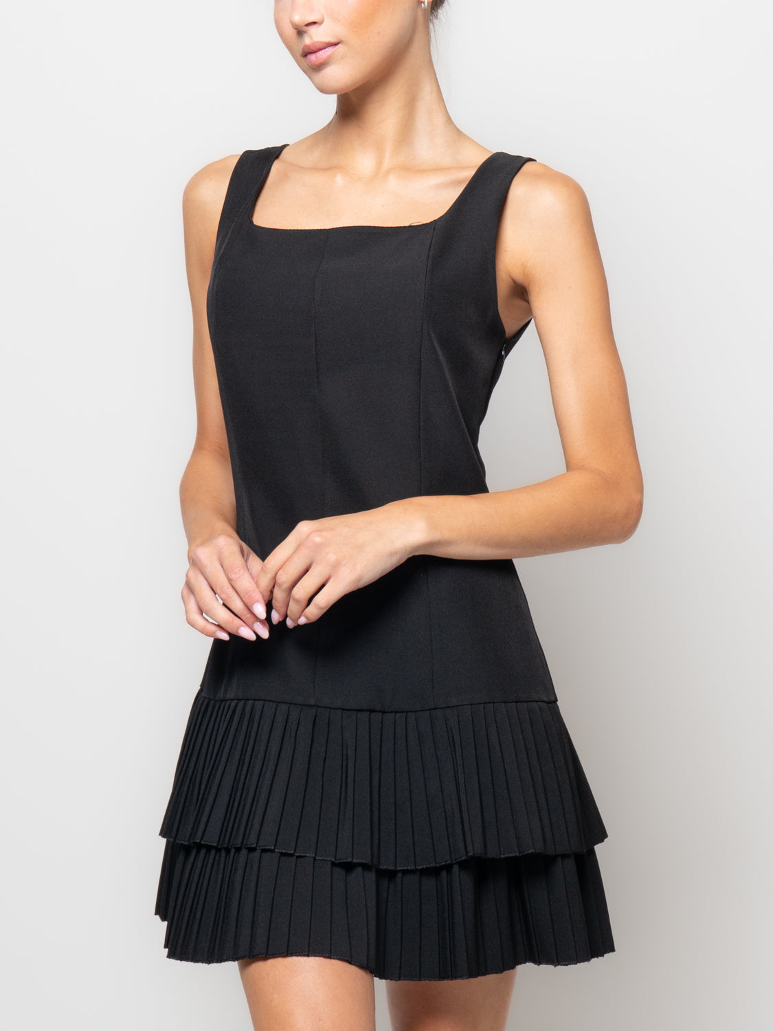 Tubino con balza plissè