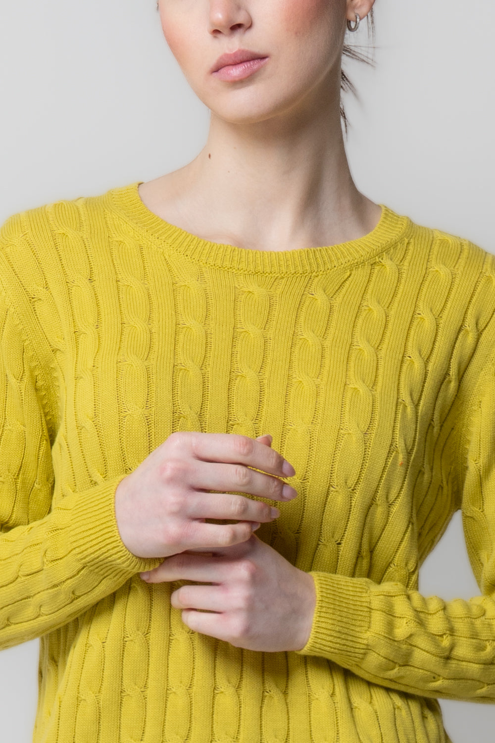 Maglia a Trecce in Cotone Leggero