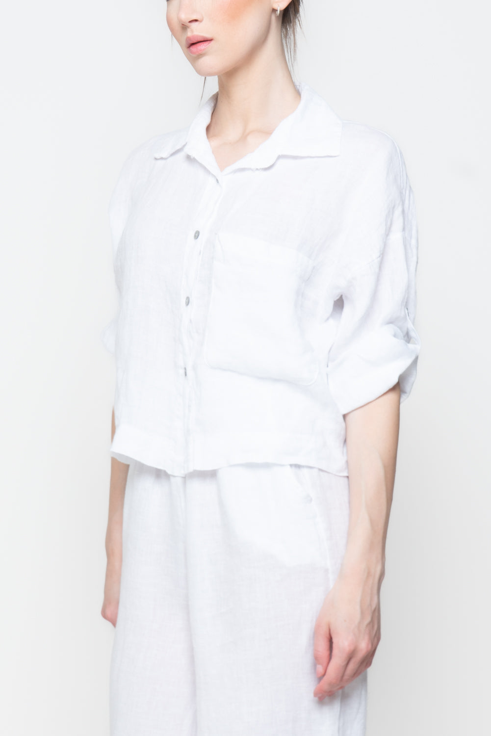 Camicia a scatola 100% lino