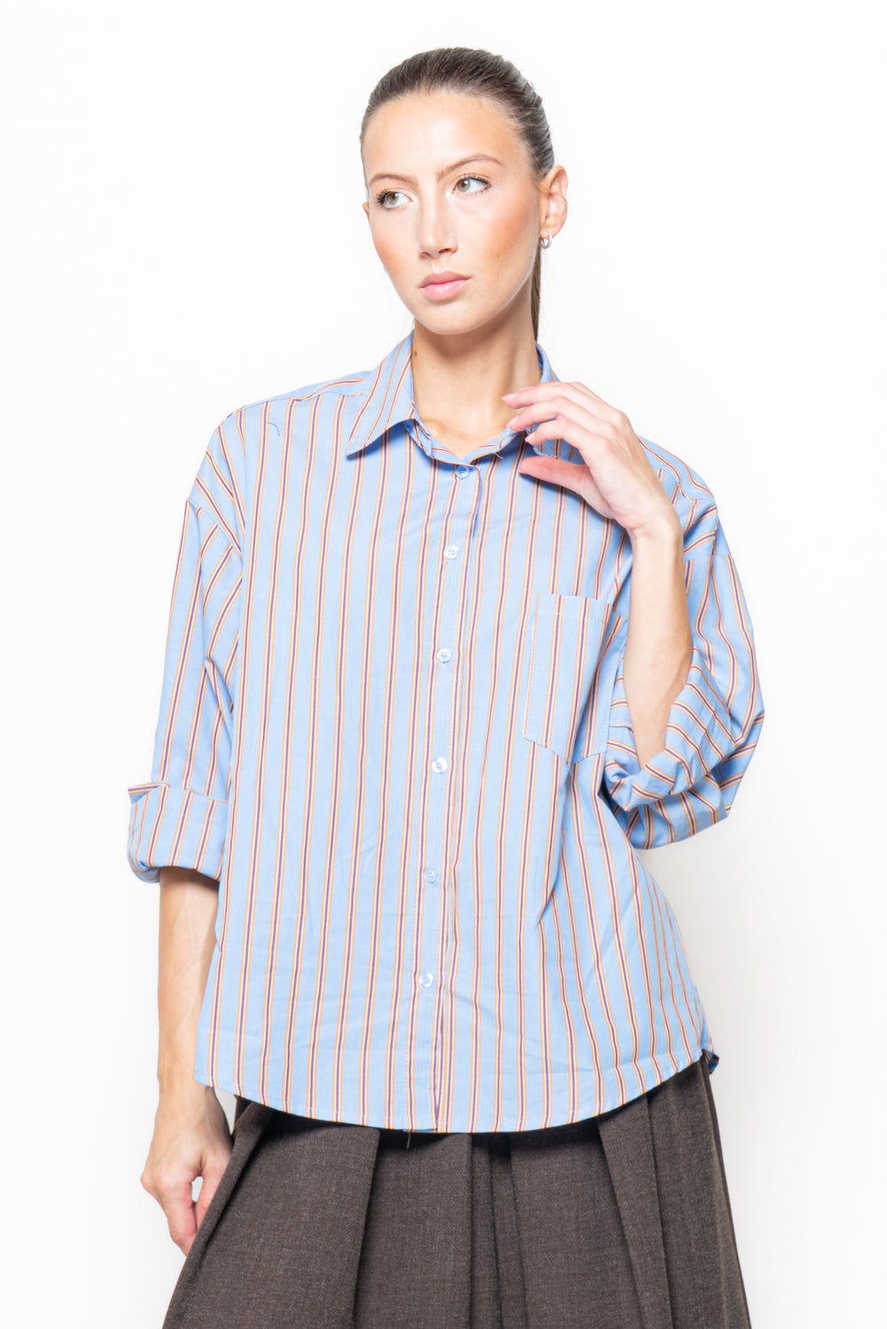 Camicia a righe oversize