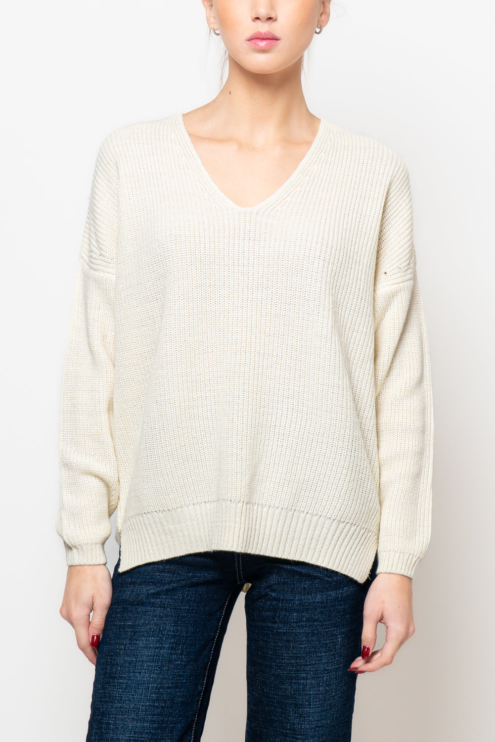 Maglia inglese scollo a V