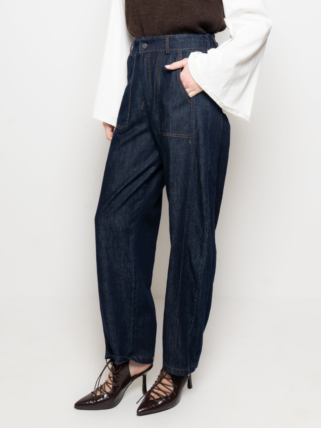 Jeans cropped barrel