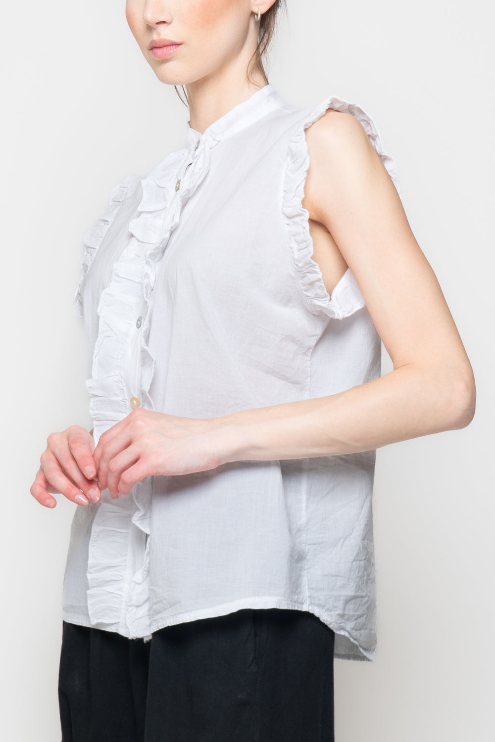 Camicia con rouches