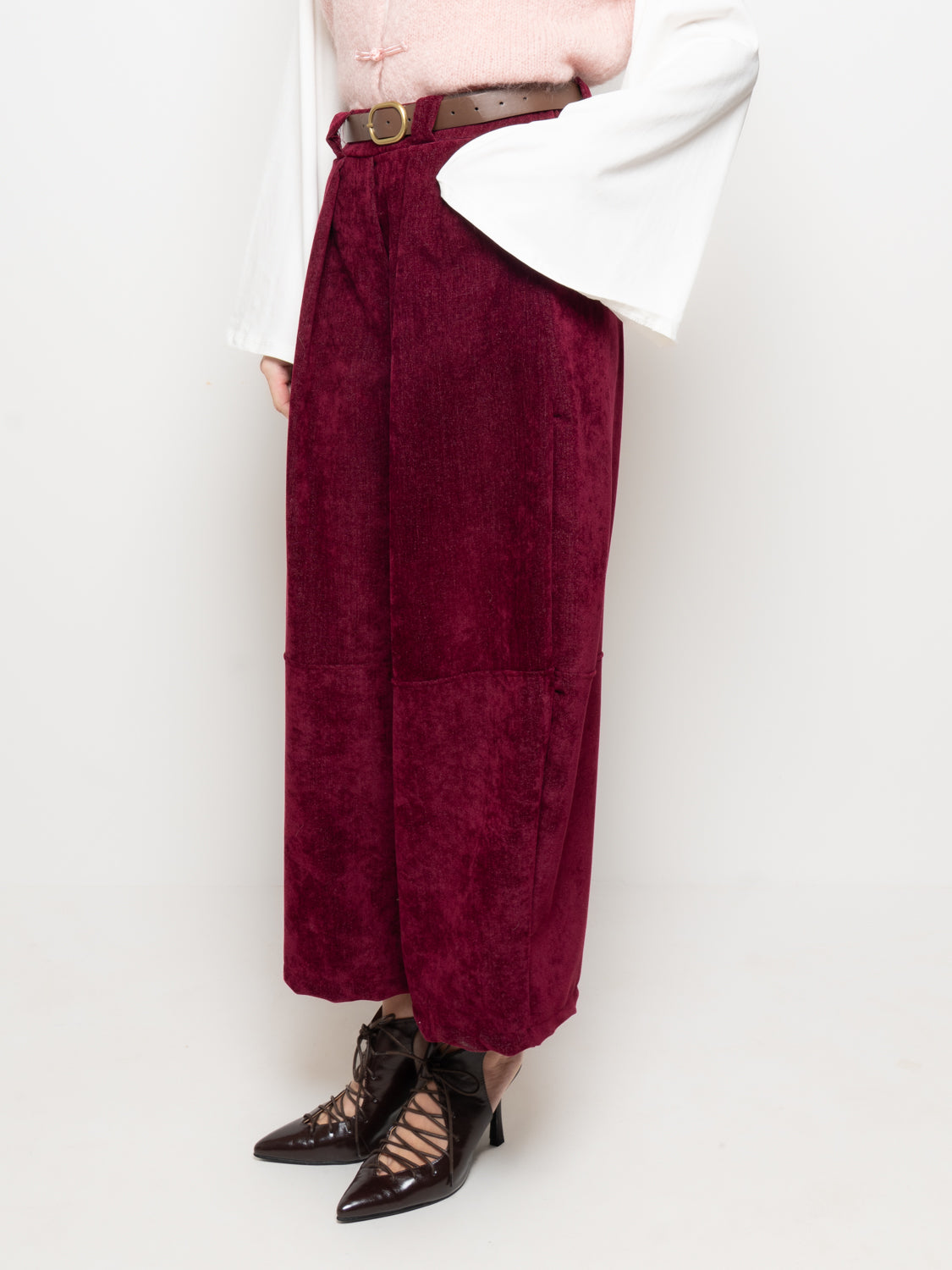 Pantalone ampio in ciniglia