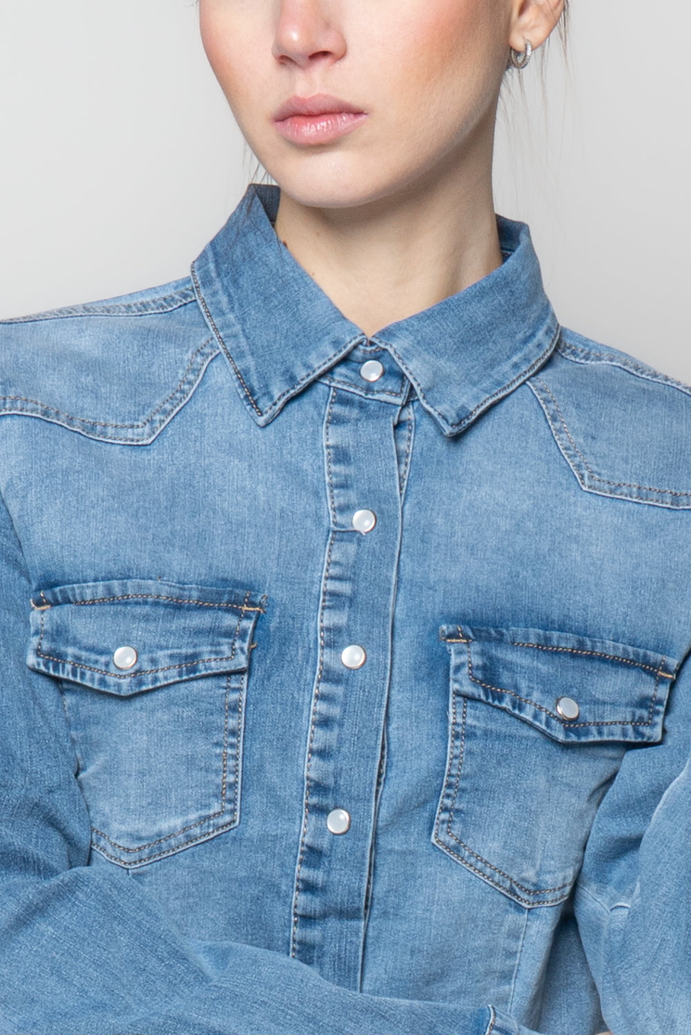 Camiicia di jeans Western