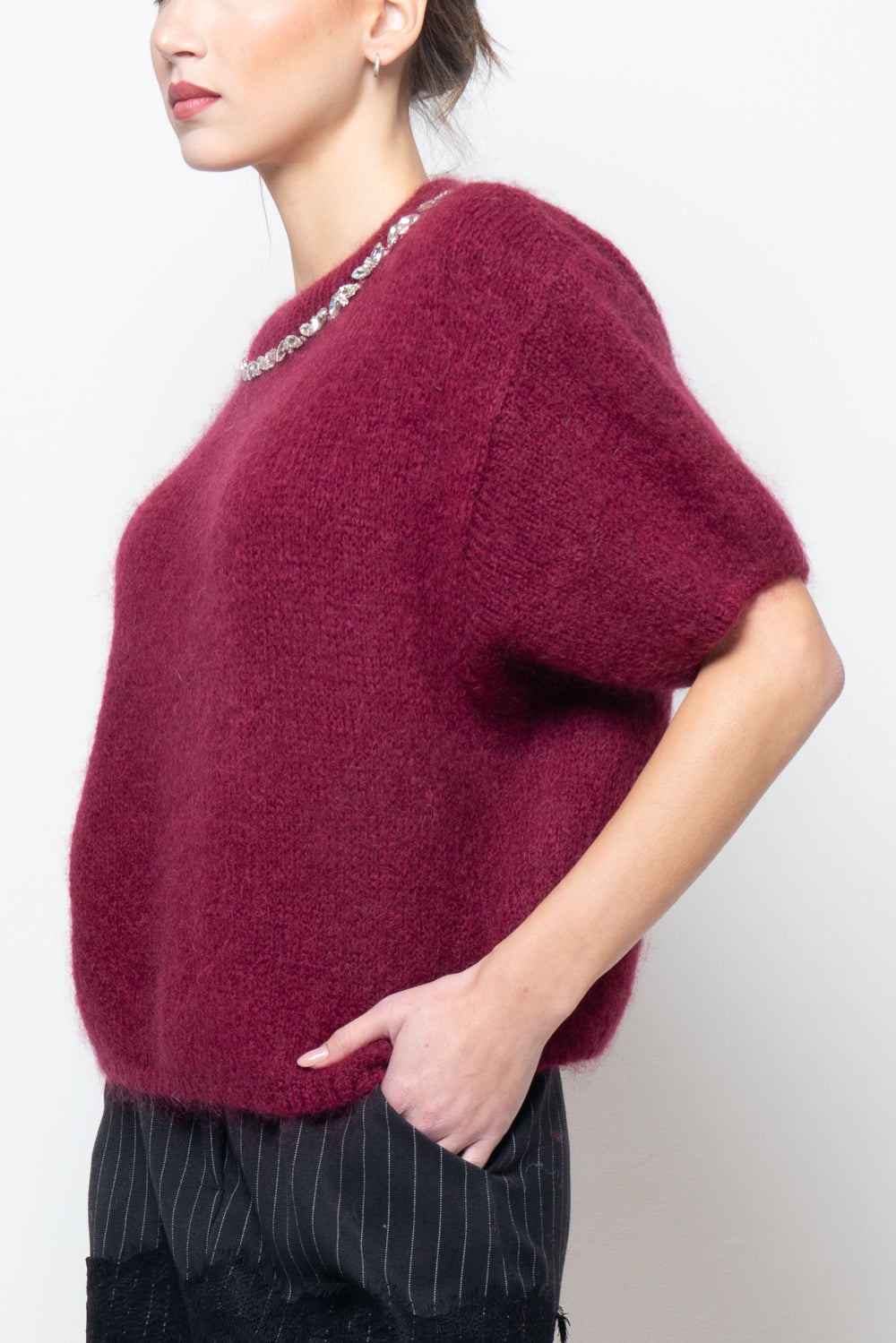 Maglia manica corta gioiello