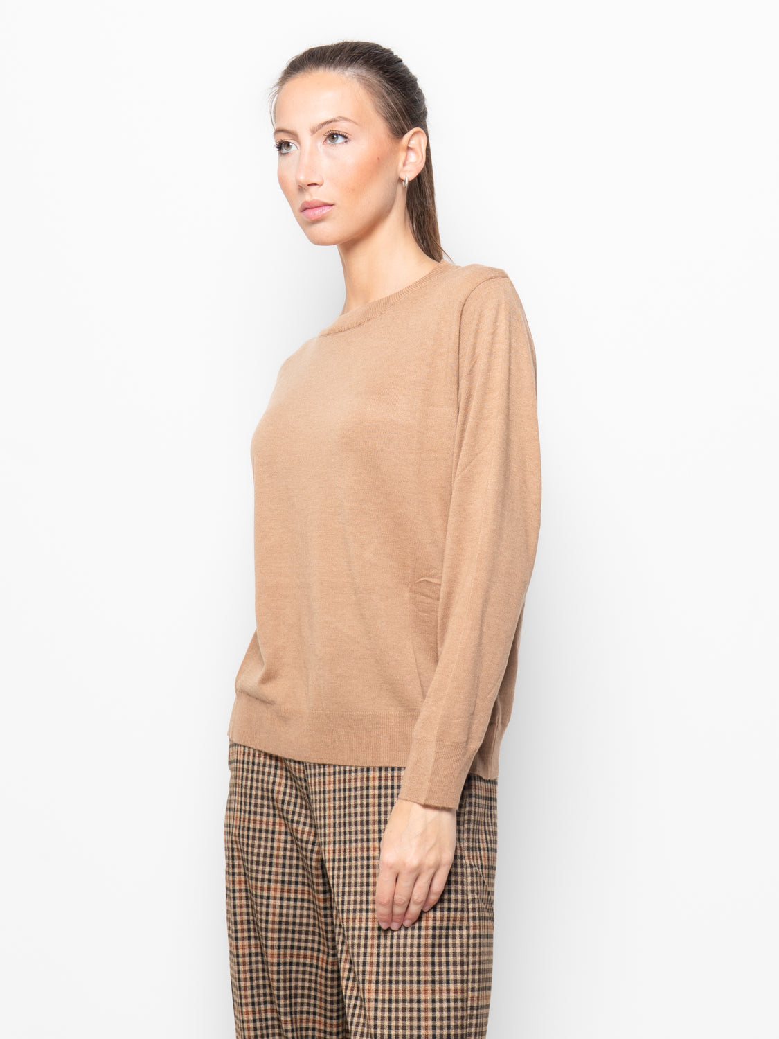 Maglione girocollo in misto cashmire