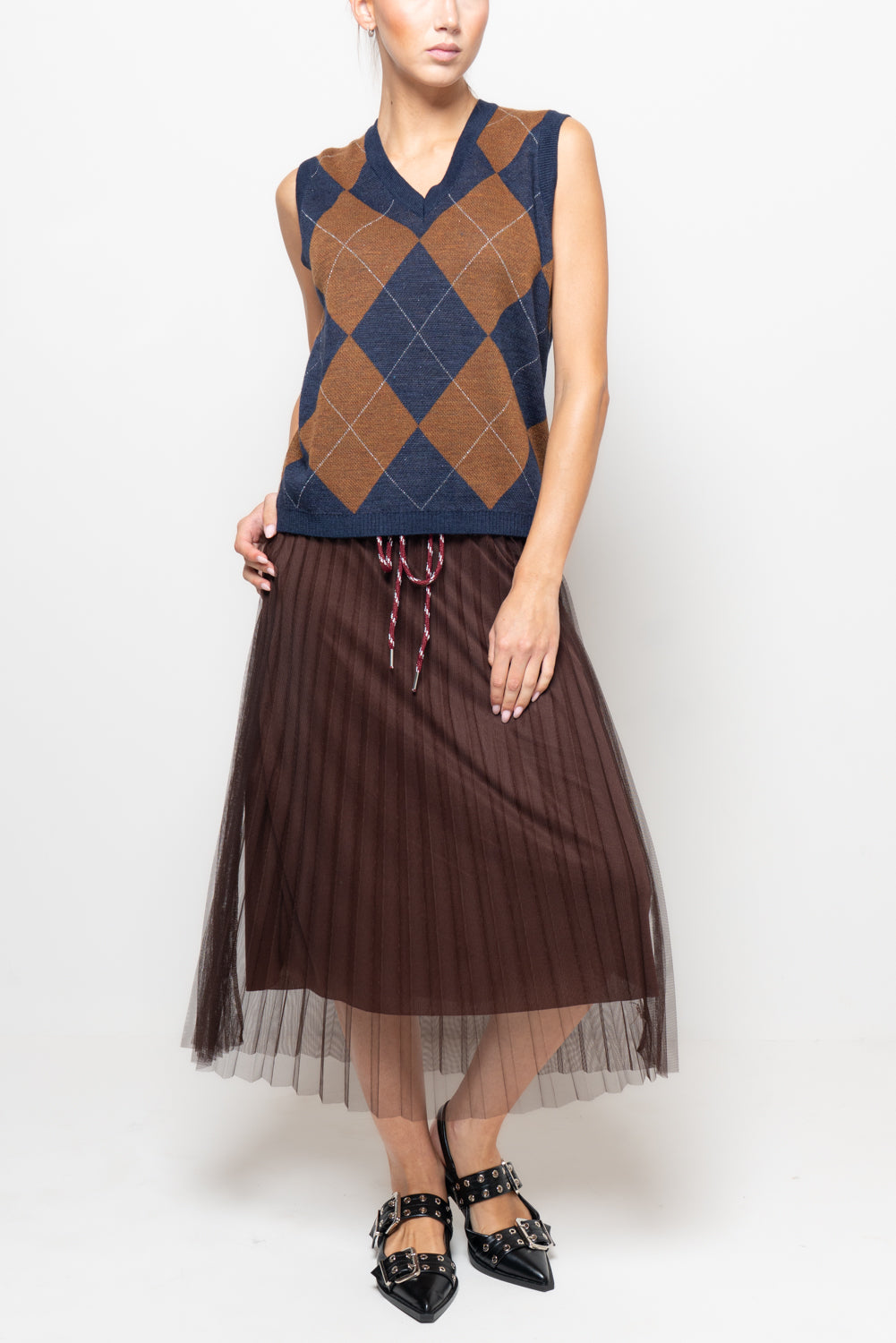 Gilet a rombi a corpetto