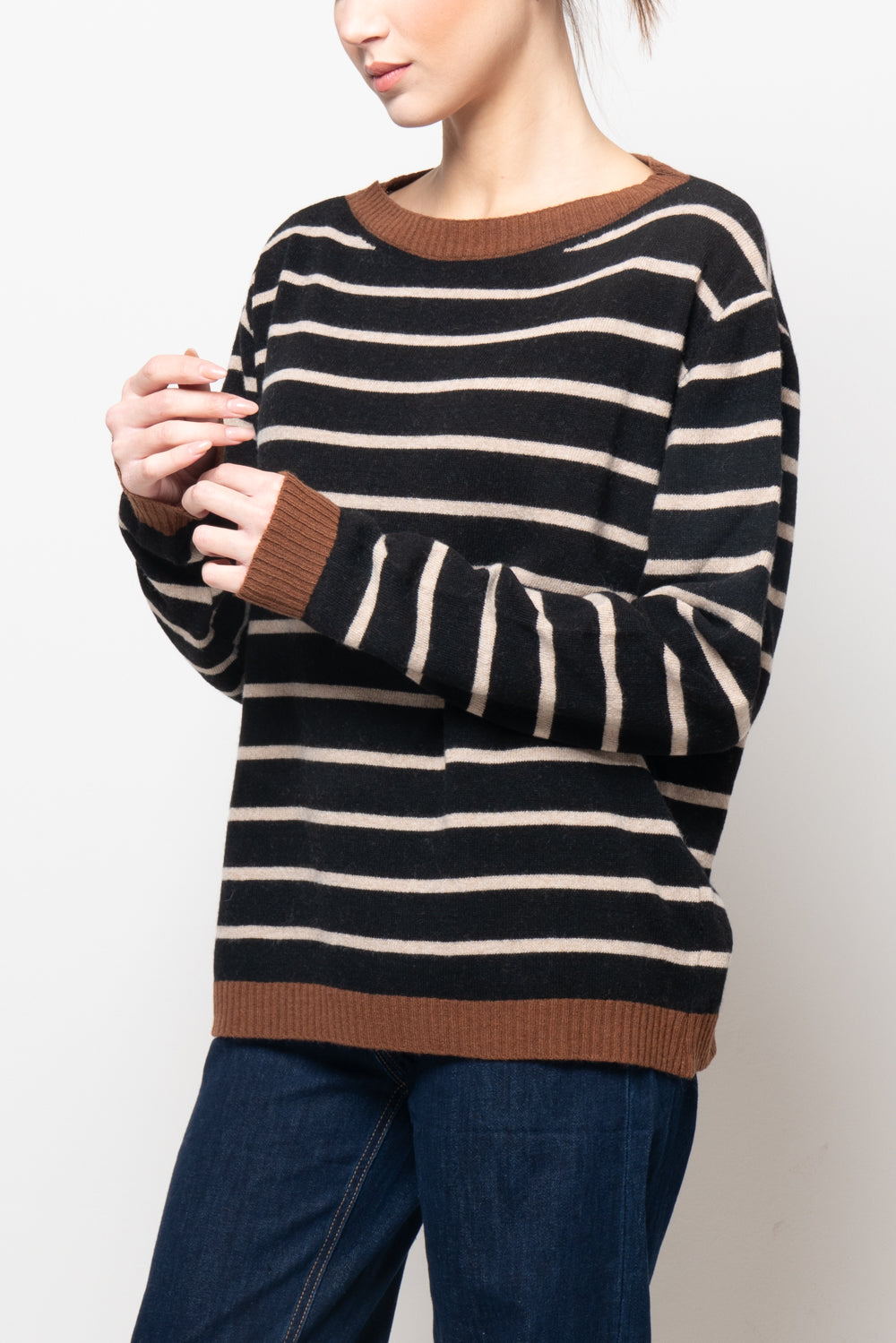 Maglia a scatola a righe