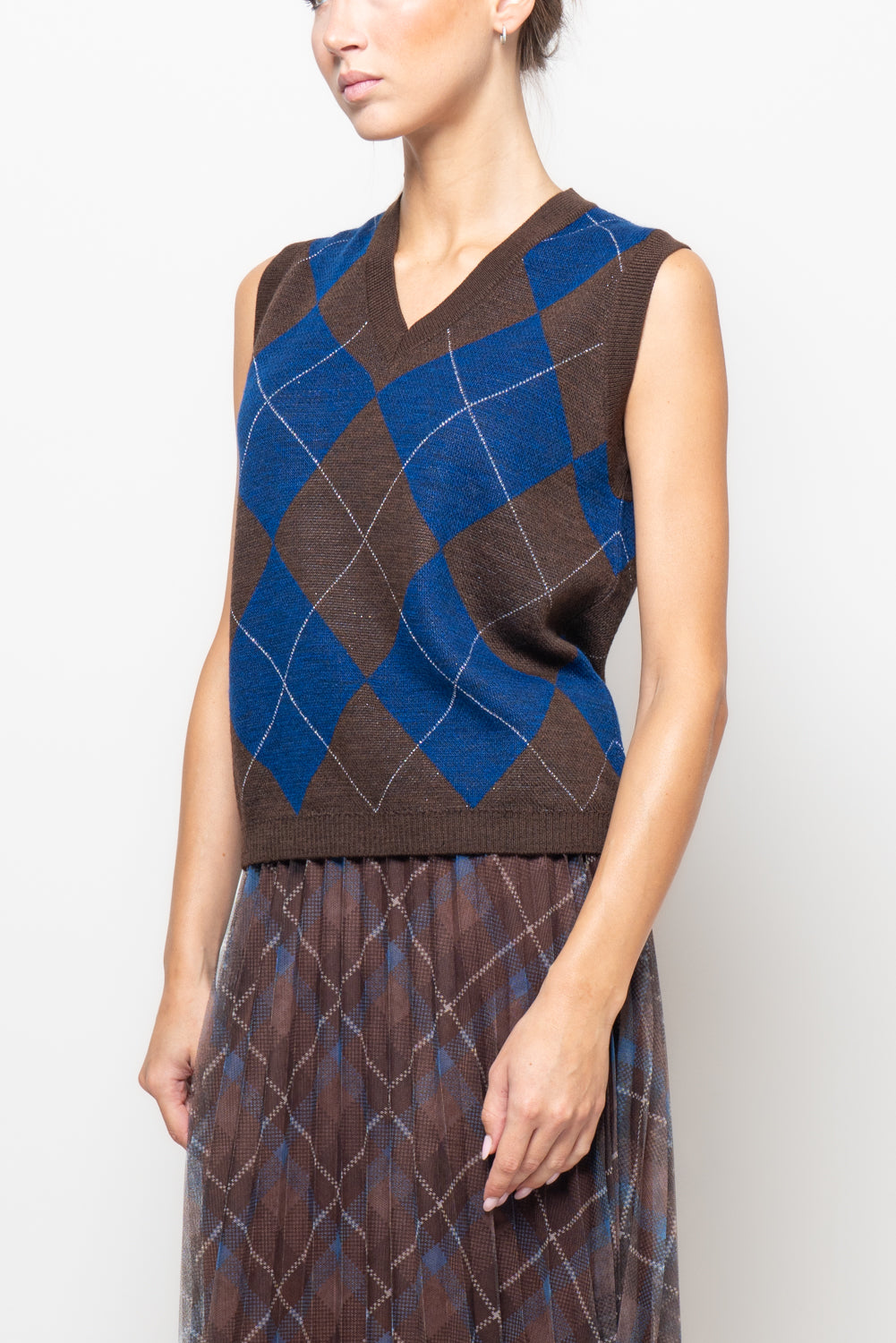 Gilet a rombi a corpetto