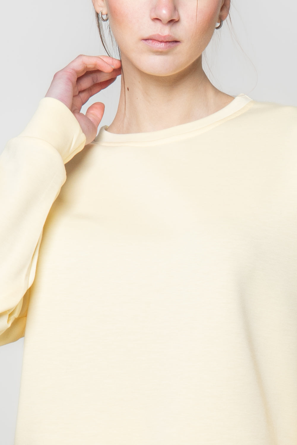 Felpa in neoprene con spacchi laterali