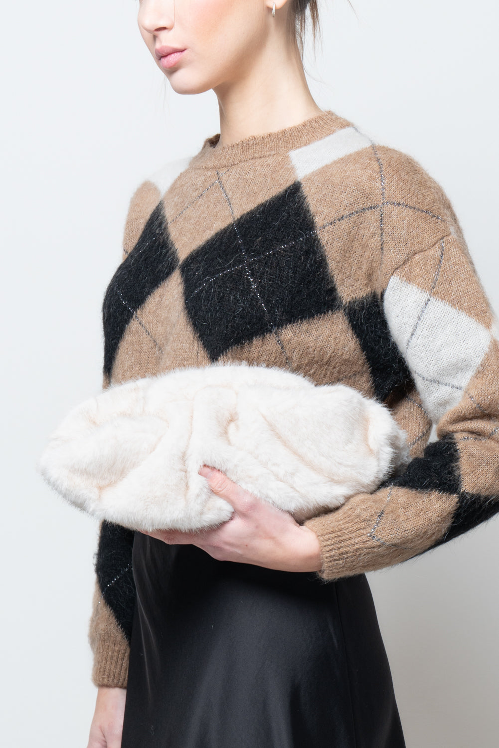 Clutch in ecopelliccia