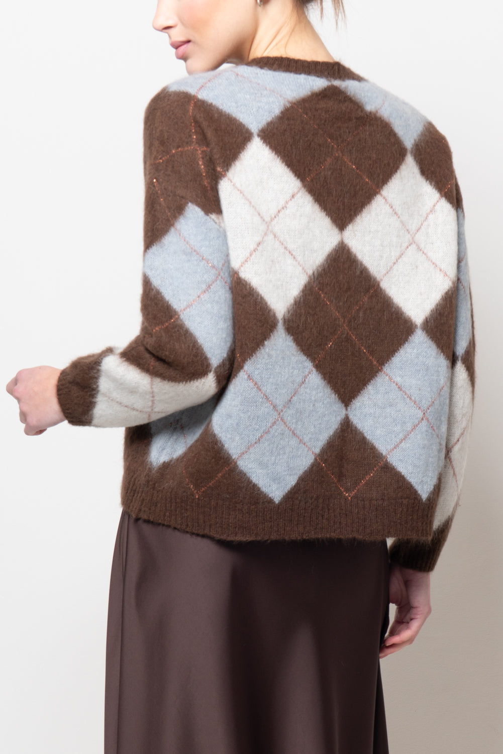 Maglia a rombi garzata