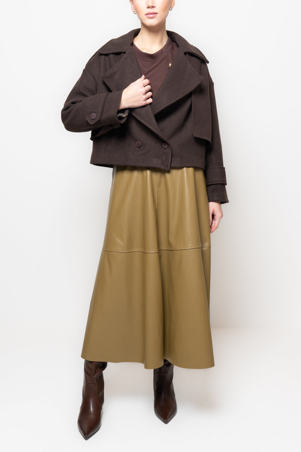 Giubbotto doppiopetto crop