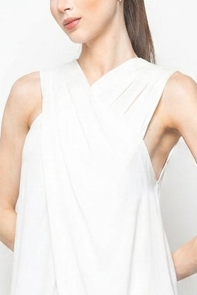 Tuta Intera Incrociata con Pantalone Wide Leg