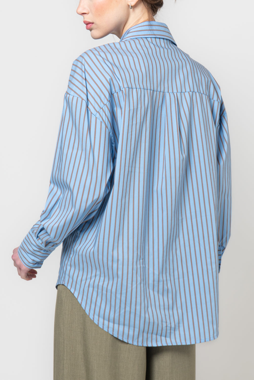 Camicia a righe con patta