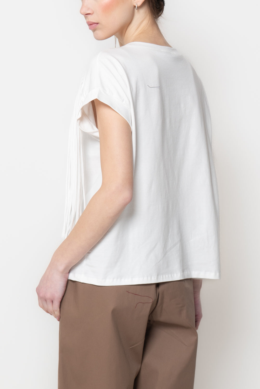 T-shirt con Frange Frontali