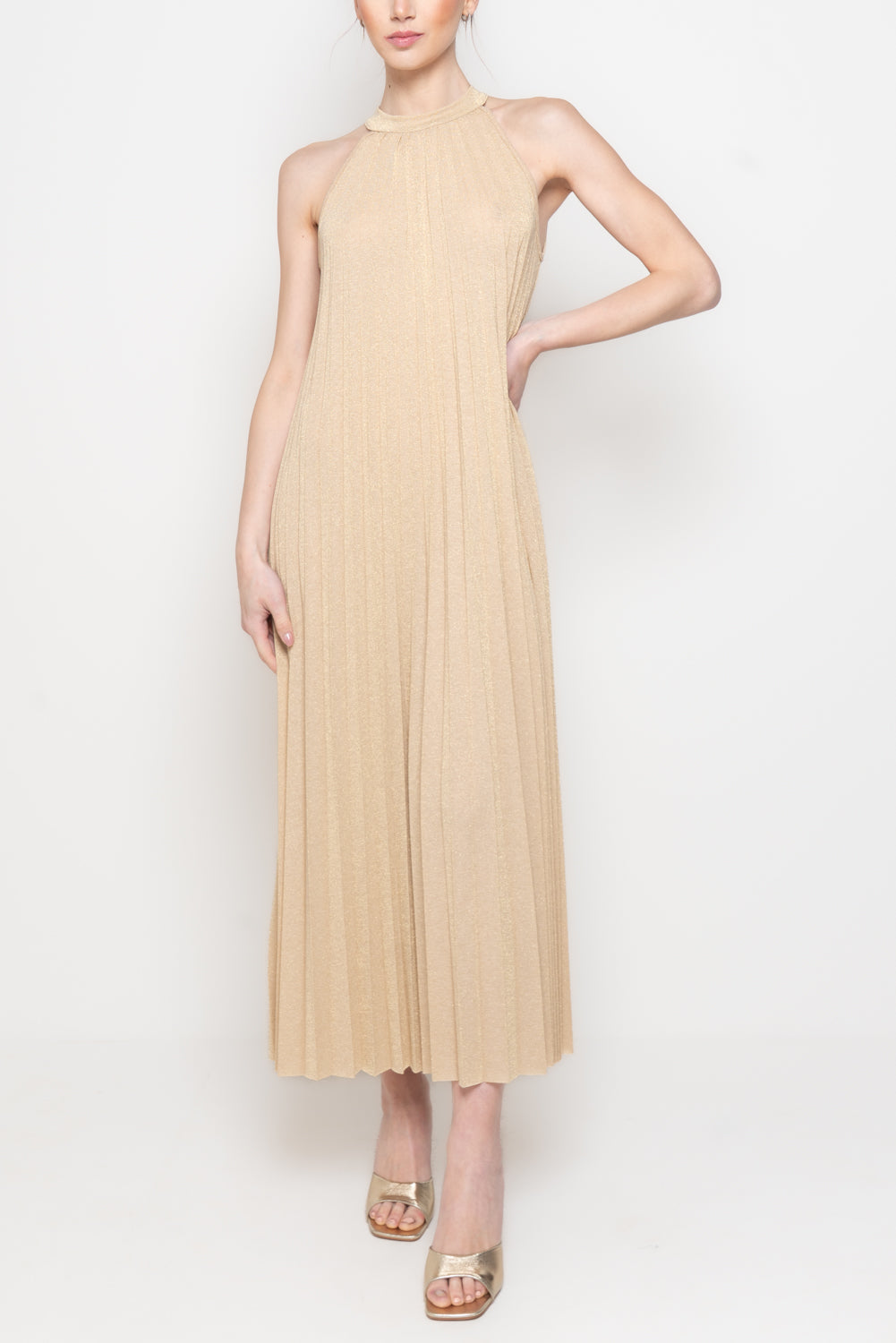 Abito il lurex con Scollo all’Americana